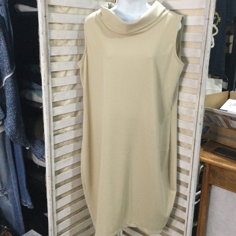 Sleeveless Cowl Italian Dress